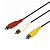 Кабель аудио REXANT 3RCA - 3RCA, M-M, 3,0м, (17-0204)