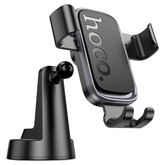 Автомобильный держатель HOCO H81, гравитационный, на панель, серый металл 1