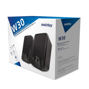 Колонки SMARTBUY SBA-4850 W30, 2x3W, USB, чёрные 2