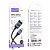 Кабель HOCO X118 Type-C - Lightning, 1,0м, PD27W, 3,0A, дисплей, нейлон, чёрный