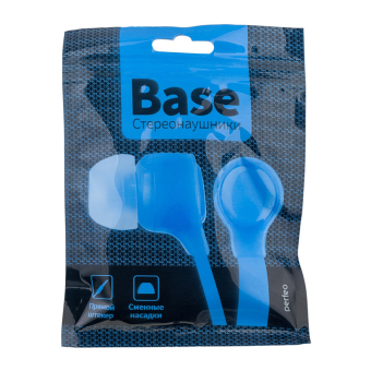 Наушники PERFEO Base внутриканальные, голубые 2