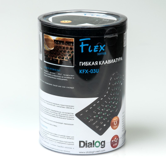 Клавиатура DIALOG FLEX KFX-03U, USB, гибкая, черная 3