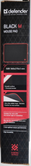Коврик для мыши DEFENDER Black М  игровой, 360х270 1