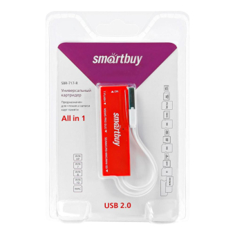 КартРидер SMARTBUY SBR-717-R, универсальный, красный 2