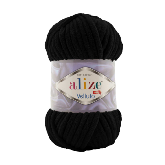 VELLUTO (100% микрополиэстер) 100г. 68м. №060 чёрный 1