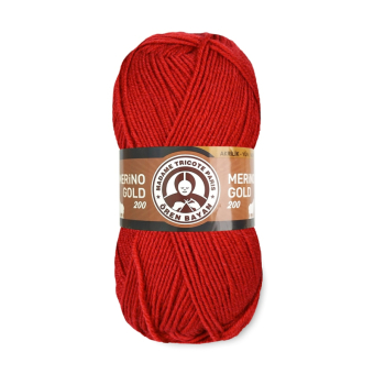 Merino Gold 200 (49% шерсть меринос + 51% акрил) 100гр. 200м. №033 Красный 1
