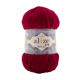 Velluto (100% микрополиэстер) 100г. 68м. №056 красный 1