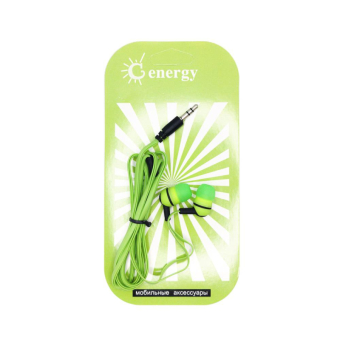 Наушники AUDIO ENERGY ZY-2217 внутриканальные, зелёные 1