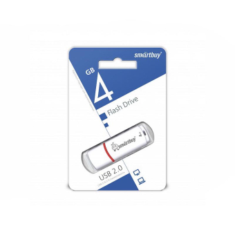 Флеш-карта SMARTBUY  4GB Crown, USB 2.0, белая 2
