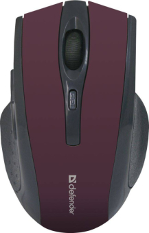 Мышь DEFENDER Accura MM-665, беспроводная, USB, 6 кнопок, красная 1