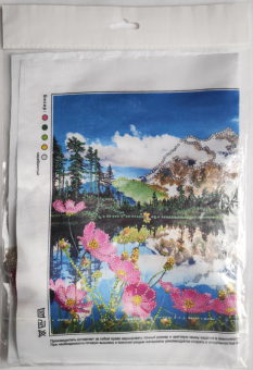 Вышивка на искусственном шелке 