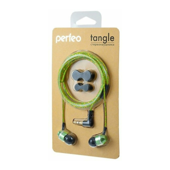 Наушники PERFEO Tangle внутриканальные, зелёные 2