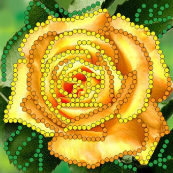 Вышивка на искусственном шелке 