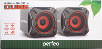 Колонки PERFEO PF-812 Cube, 2x5W, чёрные 1