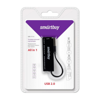 КартРидер SMARTBUY SBR-717-K, универсальный, чёрный 2