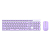 Клавиатура+мышь SMARTBUY SBC-250288AG-WV, USB, беспроводная, мультимедийная, бело/сиреневая