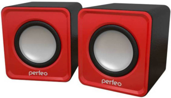 Колонки PERFEO PF-128R Wave, 2x3W, красные 3