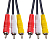 Кабель аудио VS 3RCA - 3RCA, M-M, 2,0м, (R320)