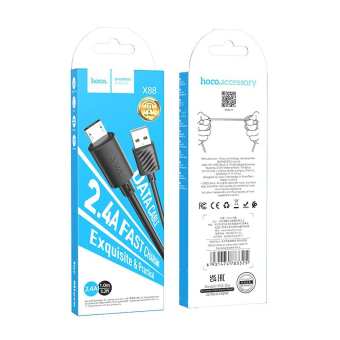 Кабель HOCO X88 MicroUSB, 1,0м, чёрный 2