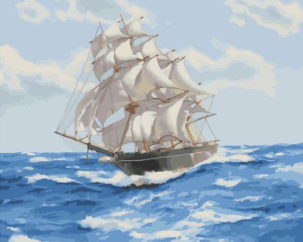 Картина по номерам 40х50 По волнам МСА1844