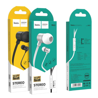 Наушники HOCO M63, внутриканальные, с микрофоном, чёрные 2