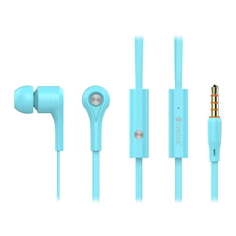 Наушники CELEBRAT D3 внутриканальные, c микрофоном, синие 1