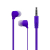 Наушники PERFEO Base внутриканальные, фиолетовые 1