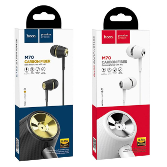 Наушники HOCO M70, внутриканальные, с микрофоном, чёрные 2