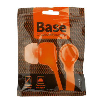 Наушники PERFEO Base внутриканальные, оранжевые 2