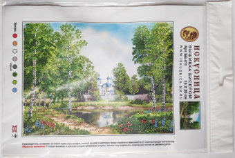 Вышивка на искусственном шелке 