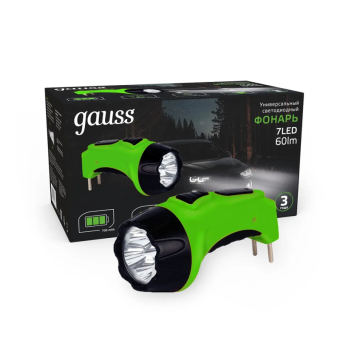 Фонарь GAUSS GF105, 1 свет.7W, аккум. 1