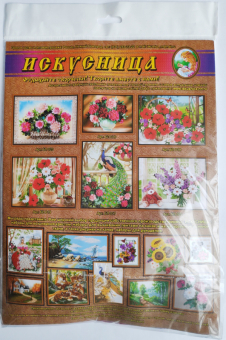 Вышивка на искусственном шелке 