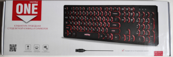 Клавиатура SMARTBUY SBK-328U-K, USB, с подсветкой, черная 1