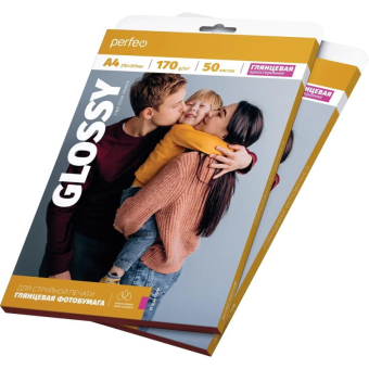 Глянцевая бумага PERFEO A4, 170г/м2, 50л 1