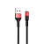 Кабель HOCO X26 Lightning, 1,0м, тканевый, черно-красный