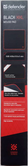 Коврик для мыши DEFENDER Black XXL, игровой, 400x355x3мм 3