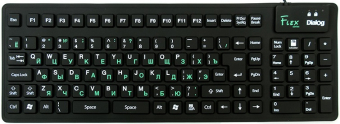 Клавиатура DIALOG FLEX KFX-03U, USB, гибкая, черная 2