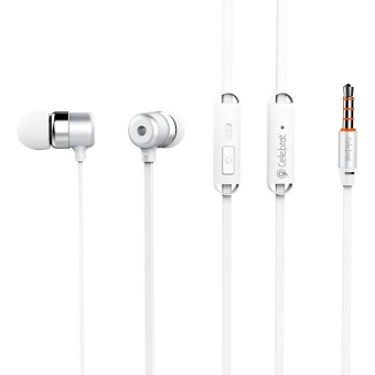 Наушники CELEBRAT G2 внутриканальные, с микрофоном, белые 1