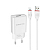 Адаптер BOROFONE BA20A USB, 2,1A, 10W, с кабелем Lightning, белый