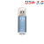 Флеш-карта SMARTBUY 128GB V-Cut, USB 3.0, синяя
