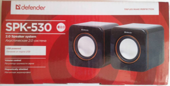 Колонки DEFENDER SPK 530, 2x2W, USB, чёрные 1