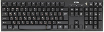 Клавиатура SVEN 304 Standard, USB+Hub, чёрная 1