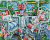 Алмазная мозаика 40х50 Чаепитие в летнем саду UA200