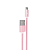 Кабель HOCO X02 MicroUSB, 1,0м, текстильный, розовое золото