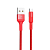 Кабель HOCO X26 MicroUSB, 1,0м, тканевый, красный