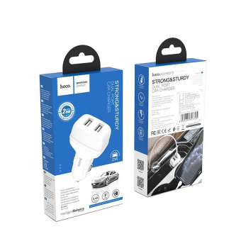 АЗУ HOCO Z36 2 USB, 2,4А, белый 2