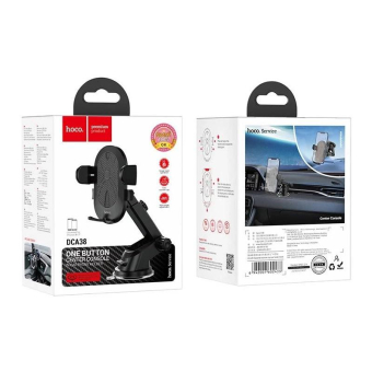 Автомобильный держатель HOCO DCA38, тройной зажим, на панель, чёрный 2