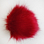 Помпон из искусственного меха (12 см) №07 красный