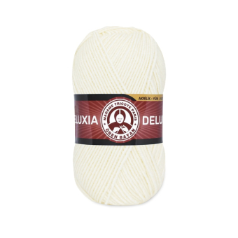 Deluxia (25% шерсть + 75% акрил) 100гр. 270м. №004 Слоновая кость 1