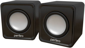 Колонки PERFEO PF-128B Wave, 2x3W, USB, черные